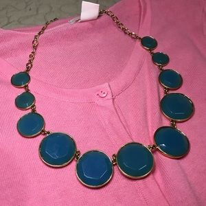 Blue lucite costumer jewelry necklace